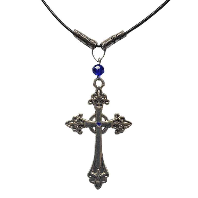 Blue deals cross necklace