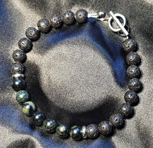 Load image into Gallery viewer, Natural Stone Crystal And Lava Bead Mens Women Bracelet Unisex - The Stormy Cauldron
