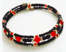 Load image into Gallery viewer, Beaded Memory Wire Wrap Bracelet - The Stormy Cauldron
