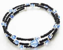 Load image into Gallery viewer, Beaded Memory Wire Wrap Bracelet - The Stormy Cauldron
