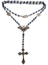 Load image into Gallery viewer, Long Gothic Beaded Rosary Necklace
