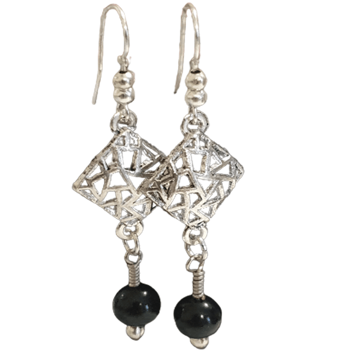 Onyx Drop Earrings - The Stormy Cauldron