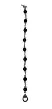 Load image into Gallery viewer, Handmade Onyx Bead Chain Link Bracelet Toggle Clasp - The Stormy Cauldron
