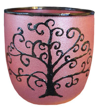 Load image into Gallery viewer, Hand Painted Tree Of Life Glass Art Tea Light Candle Holder
