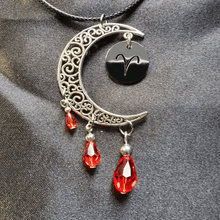 Load image into Gallery viewer, Zodiac Moon Necklace - Red - The Stormy Cauldron
