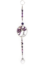 Load image into Gallery viewer, Amethyst Crystal Tree Of Life Suncatcher - The Stormy Cauldron
