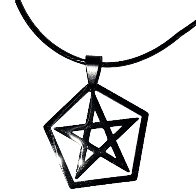 Black Pentacle Necklace - The Stormy Cauldron