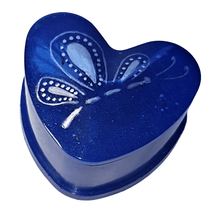 Load image into Gallery viewer, Hand Painted Heart Shaped Resin Jewellery Trinket Box - The Stormy Cauldron
