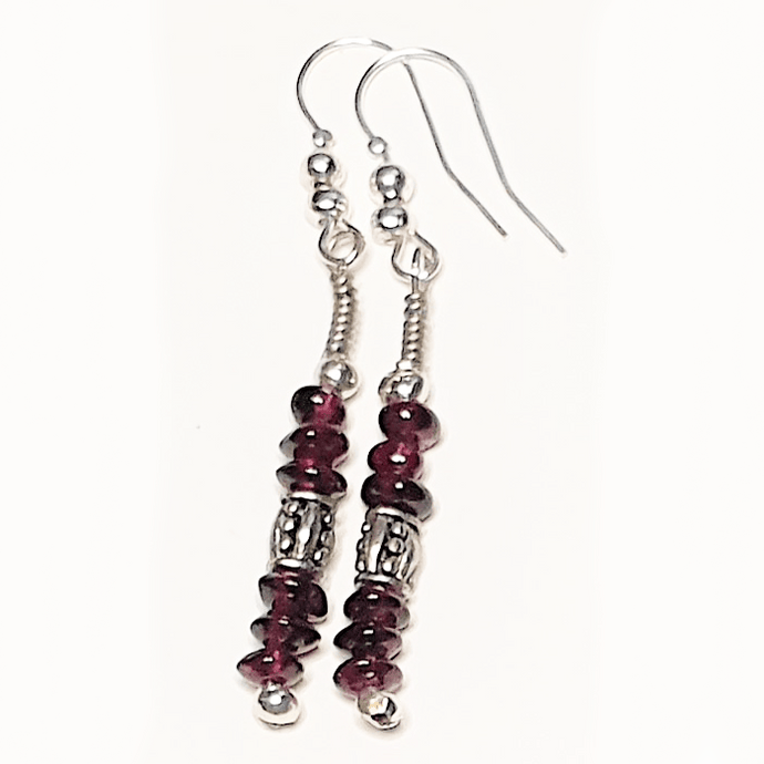 Garnet Drop Earrings - The Stormy Cauldron