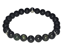 Load image into Gallery viewer, Natural Stone Crystal And Lava Bead Mens Women Bracelet Unisex - The Stormy Cauldron
