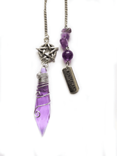 Load image into Gallery viewer, Crystal Wire Wrapped Spiritual Divination Pendulums - The Stormy Cauldron
