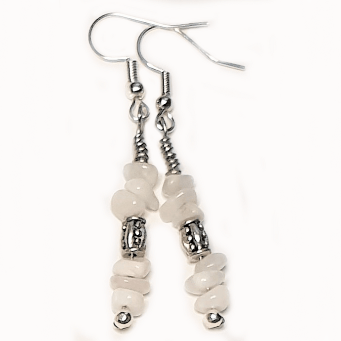 Moonstone Drop Earrings - The Stormy Cauldron