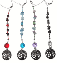 Load image into Gallery viewer, Tree Of Life Pentacle Crystal Car Charms - The Stormy Cauldron
