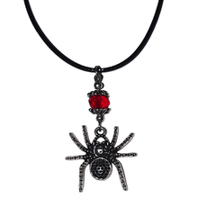 Load image into Gallery viewer, Bead And Pendant Necklace - Spider - The Stormy Cauldron
