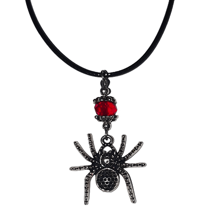 Bead And Pendant Necklace - Spider - The Stormy Cauldron