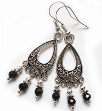 Load image into Gallery viewer, Small Crystal Cut Glass Bead Dangle Boho Earrings - The Stormy Cauldron
