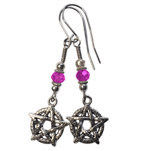 Load image into Gallery viewer, Pentacle Bead Drop Earrings - The Stormy Cauldron
