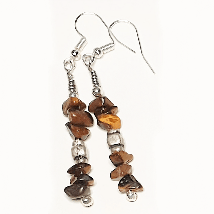 Tigers Eye Drop Earrings - The Stormy Cauldron