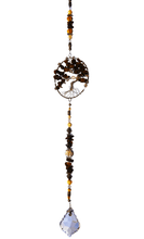 Load image into Gallery viewer, Tigers Eye Crystal Tree Of Life Suncatcher - The Stormy Cauldron
